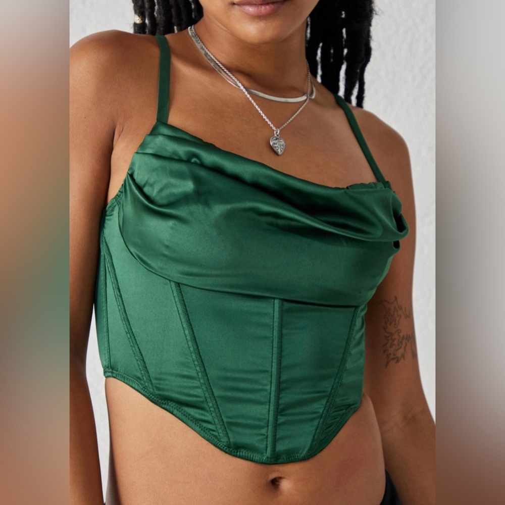 Satin Urban Outfitters “Lexie” Corset Top